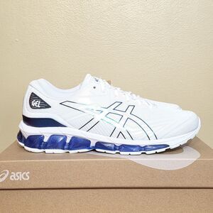 Asics Gel-Quantum 360 VII Running Shoes White Blue 1201A876-101 Men's Size 10